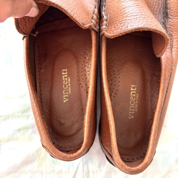 NWOT Vincenti Brown Leather Soft Calf Skin Loafers Made in Italy SZ 11 - Picture 10 of 15